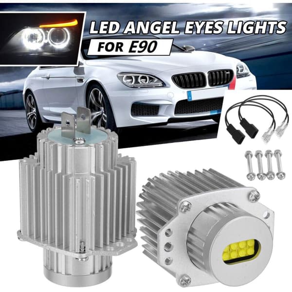 2 stk. LED-forlygtepære til bil, CANbus 80W, fejlfri til - E90 E91 3-serie 2005-2008 Super White