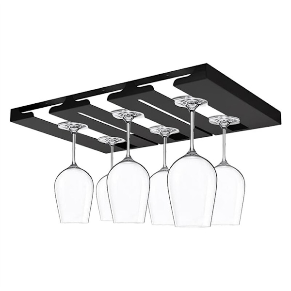 Vinglasstativ - Under Skab Stemware Holder, Vinglasstativ til Køkken, Bar, Restaurant 3 Rækker