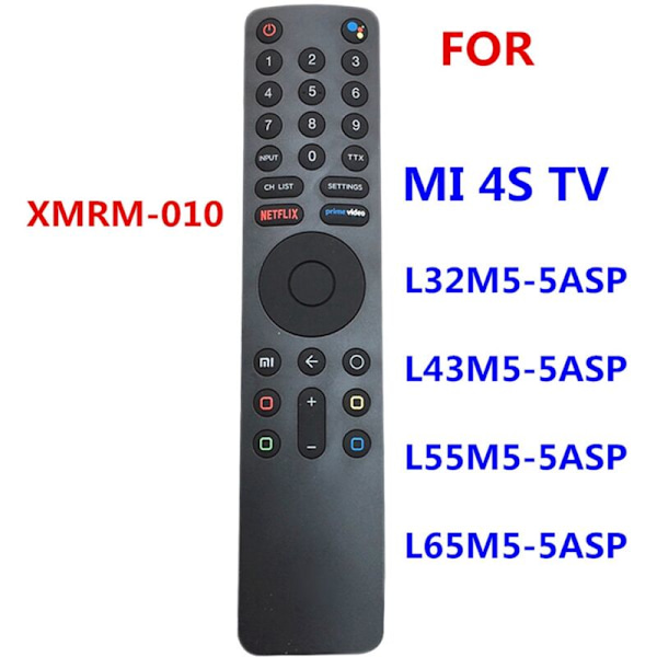 Ny XMRM-10 Fjärrkontroll för MI TV Stöd Bluetooth Röst 4S 4A Android Smart L65M5-5ASP L65M55ASP