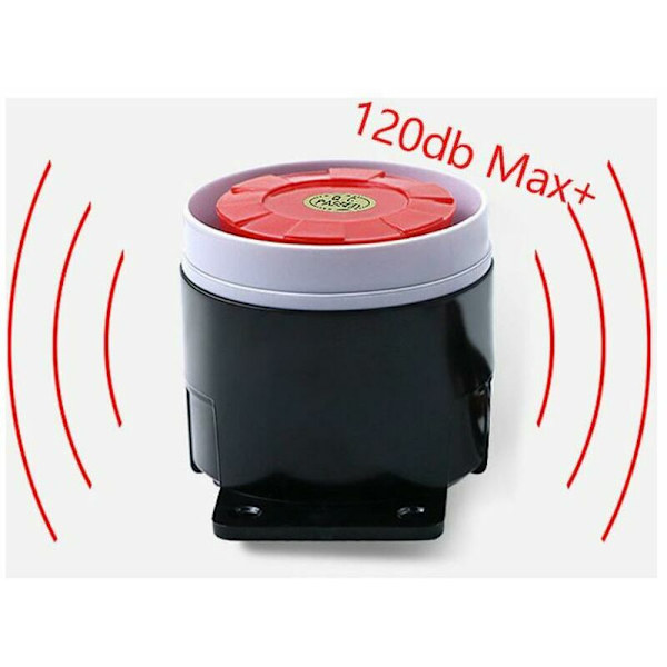 12V 120dB Trådbunden Min Siren För Säkerhetslarmsystem Larmtillbehör Siren Hem Säkerhetslarmsystem Inbrottstjuv Horn Buzzer Hög Inbrottslarm