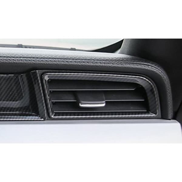 Interiørtilbehør Side Vent Trim Tilbehør Dashboard Side Vent Outlet Panel for 2015-2017 (Gloss Fiber Grain)