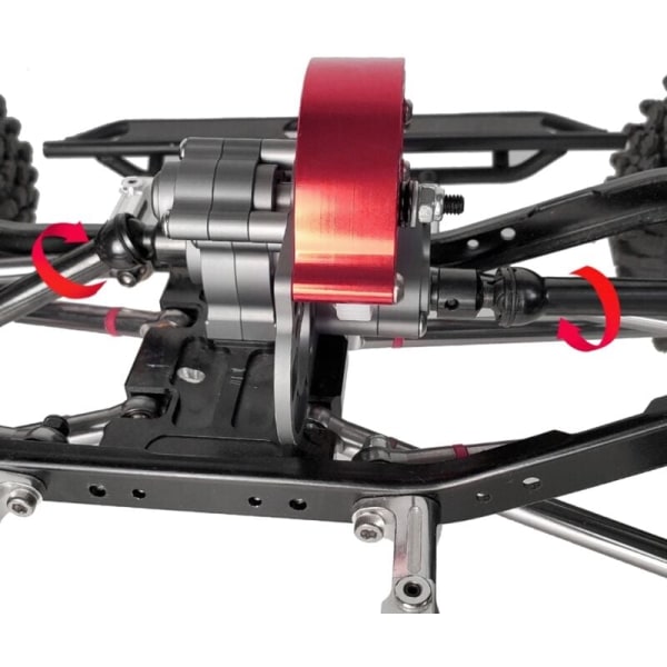 CNC Metall Reverseringsväxellåda för Axial SCX10 I II 1/10 RC Crawler Bil Uppgraderingar Delar Tillbehör,1