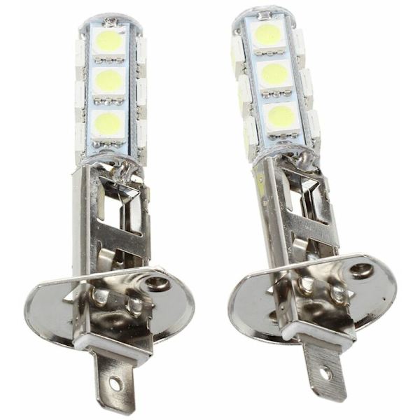 2 kpl AUTOLAMPUT H1 VALKOINEN 13 LED SMD 5050 SIRUA