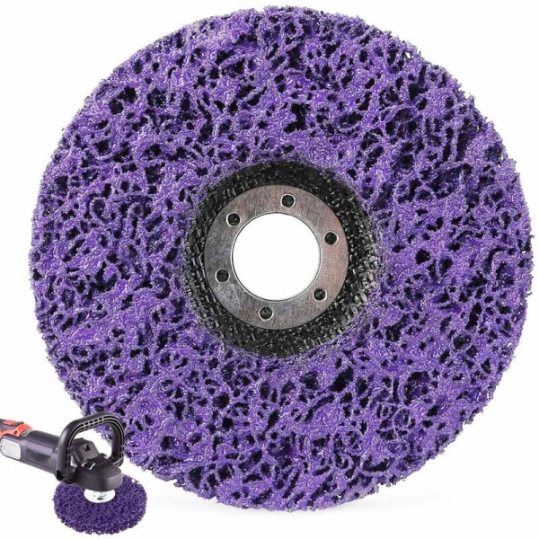 Cleaning Discs, 125mm Angle Grinder Discs Preliminary Cleaning Disc Poly Strip Wheel Angle Grinder Discs, 125X 22mm(Purple)