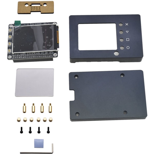 2,4 tuuman LCD-alumiinikotelo IR-toiminnolla Raspberry Pi 4B / 3B / 2B / B / A