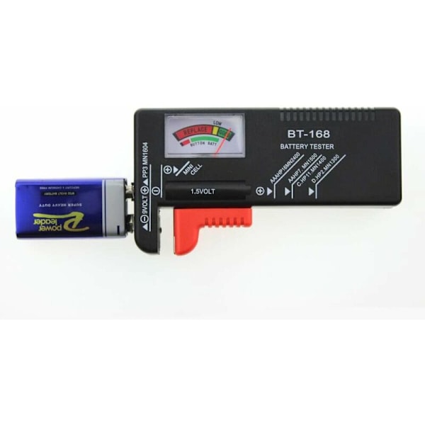 BT168 Batteritestare - Universell batteritestare för AAA C D 9V 1,5V poler -