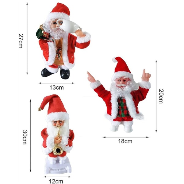 Elektrisk juledukke leketøy hoftevridende flanell dansende jule-nisse leketøy for barn D