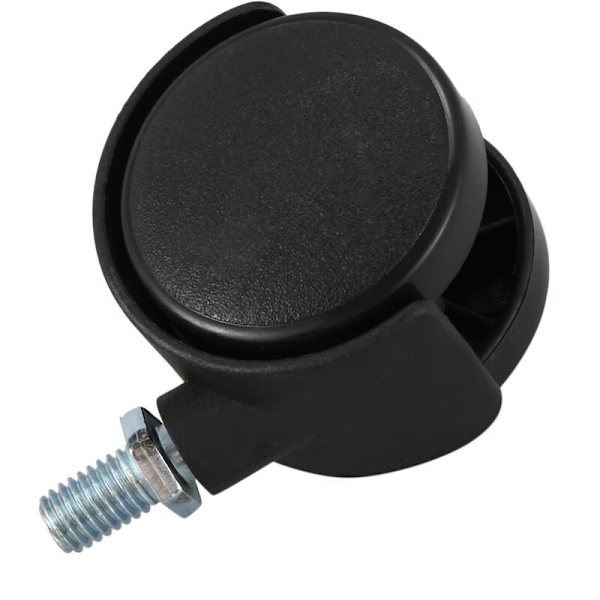 Muovista valmistettu pyörivä pyörä, 8 mm:n kierteinen varsi, 1,5 tuuman pyörän halkaisija, 4 kpl, musta