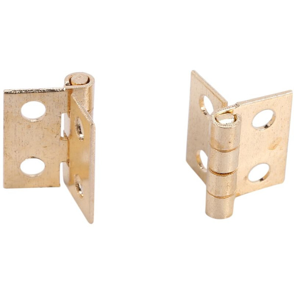 100 stk. Mini messinghængsler Hardware 180 graders rotation til dukkehus Miniature møbler skab (DIY)