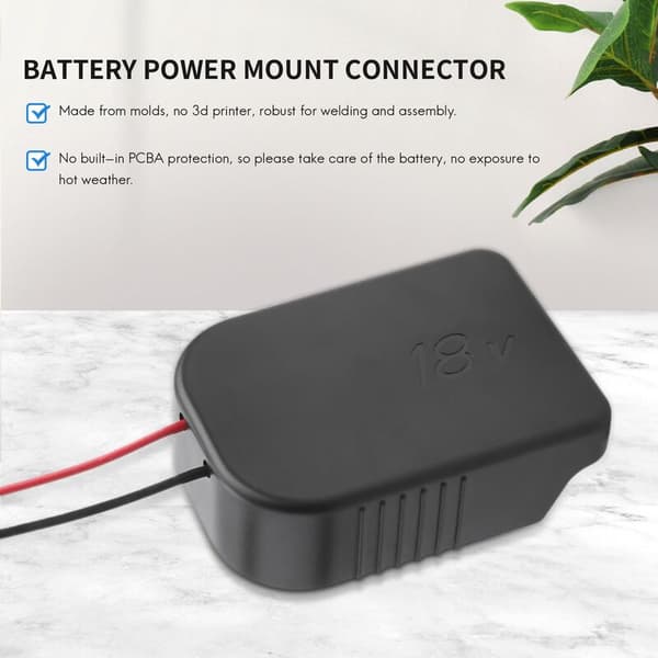Adapter til & 18V Batteri Strømstik Adapter Dock Adapter Dock med 12 Awg Ledning Adapter