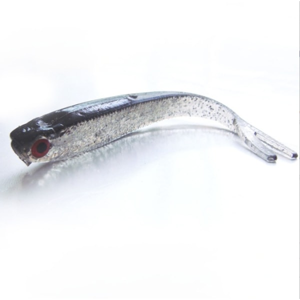 24kpl harmaa punasilmäinen pehmeä kala keskikokoinen 10cm 3,7g bioninen viehe fake viehe pehmeä viehe kalastukseen