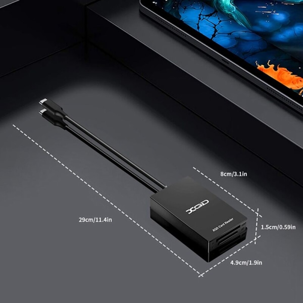 Type C USB 3.0 SD XQD hukommelseskortlæser til M/G-serien til Windows-computer OS (Type C)