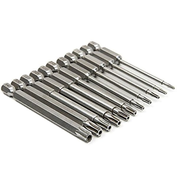 11-osainen sarja 75 mm S2-teräksestä valmistettu Torx-kuusiokoloavainsarja, käsikäyttöiset ruuvimeisselit, ruuvimeisselisetti