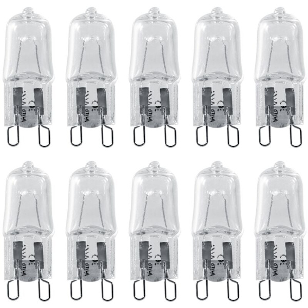 10 st G9 120V 40W Halogenlampa Varmvit Ljusstark för Hembelysning Ersättning