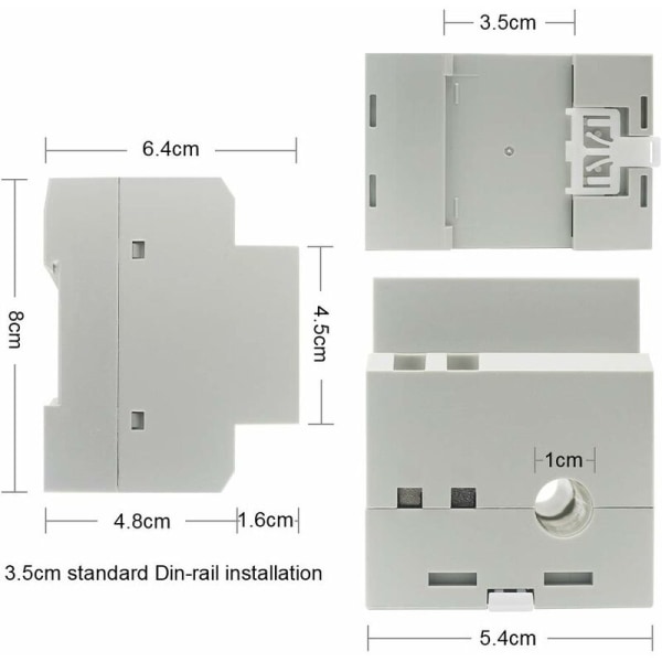 Din-skinne elektricitet meter enfaset energimåler voltmeter digital amperemeter AC 80-300V 100A wattmeter elektrisk forbrugsmål 1 fase watt KWh