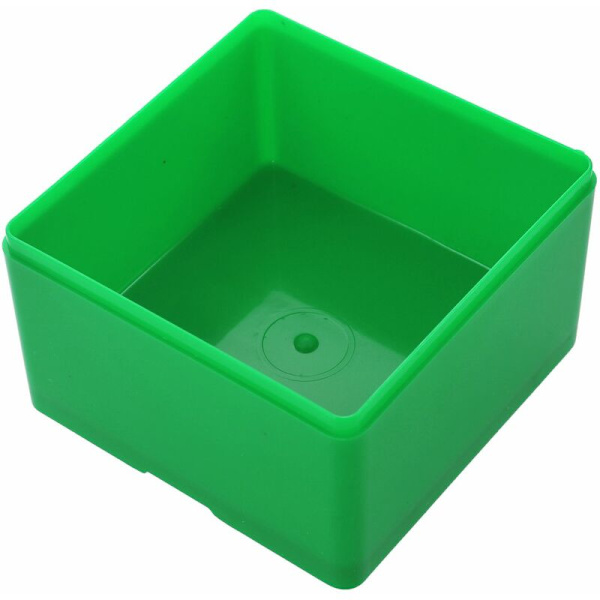 1 st Plastkonstruktion Förvaringslåda för Utrymmesbesparande Kontorslager, Kontorshållande Papper Grönt, S: 8,3 x 8,3 x 6 cm