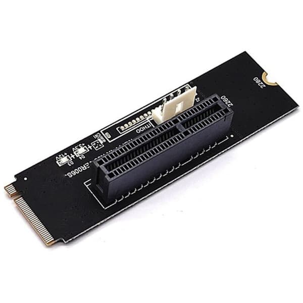 6 sæt NGFF M.2 til PCI-E 4X Riser-kort M2 Key M til PCIe X4 Adapter med LED-spændingsindikator til ETH Miner Mining