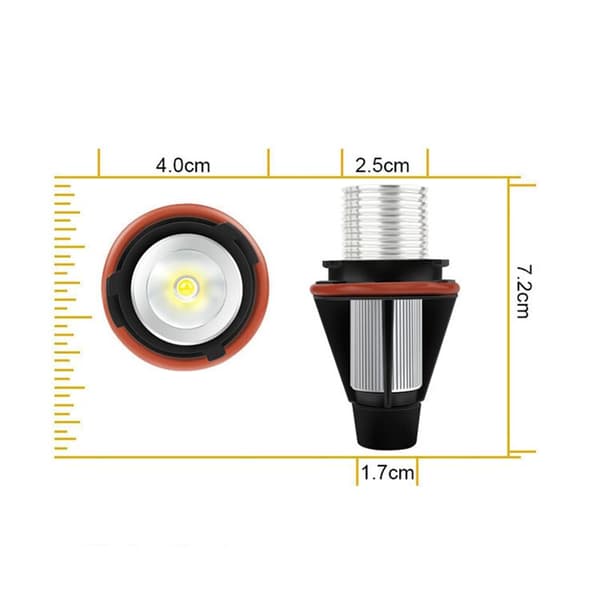 For Angel Eyes 5W E39 E60 Tåkelys LED-hovedlys Dagkjørelys med Dekoding Blått Lys