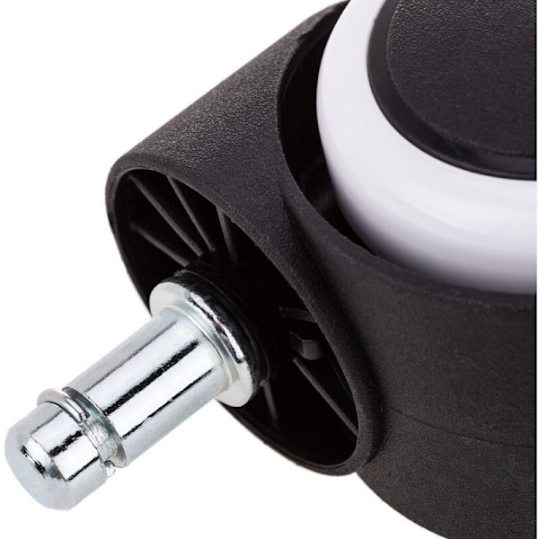 Svinghjul i nylon og PVC uten brems 50 mm M10 hvit (sett med 5)