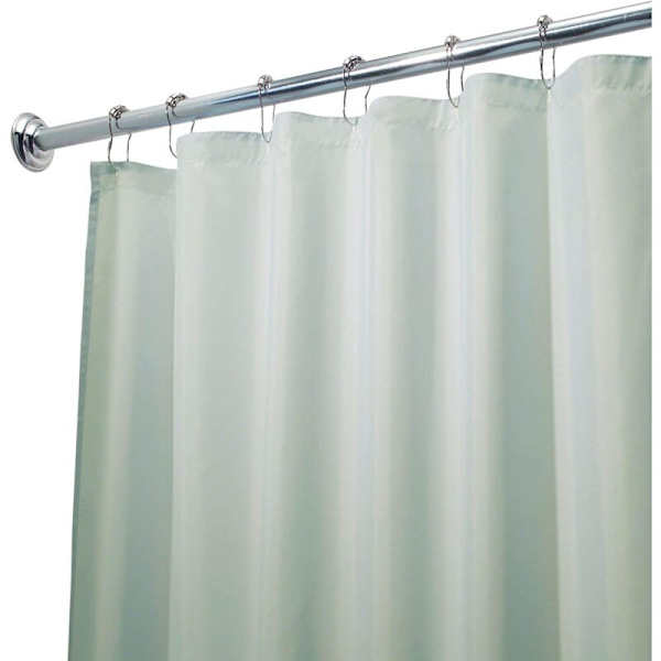 Vandtæt bruseforhæng i stof, 183,0 cm x 183,0 cm polyester bruseforhæng, vaskbart tekstilforhæng forstærket søm, marinegrøn