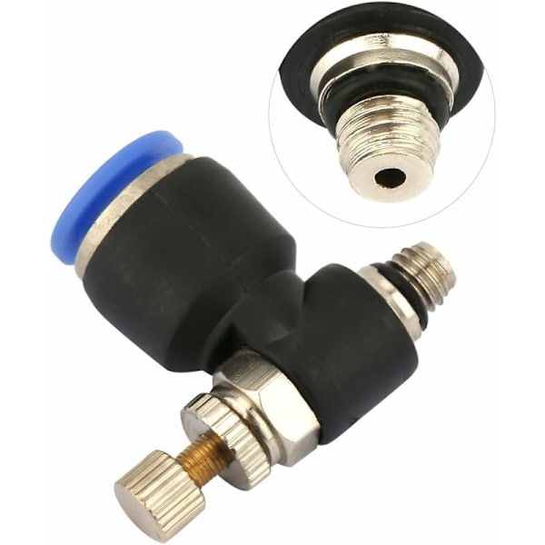 2 stk Pneumatisk Hurtigkoblingsadapter Slangetilbehør Pneumatisk Regulator Luftstrømshastighedsregulatorventil Regulator (SL6-04)