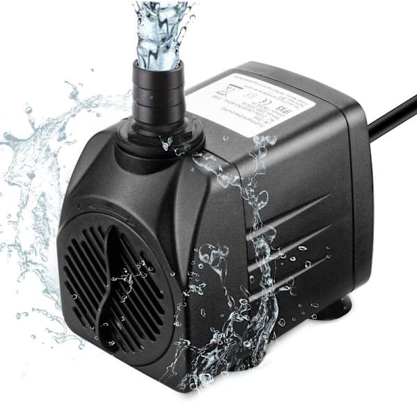 Mini-vesipumppu, Uppovesipumppu 25w 1800l/H 220v 1.5m Uppovesipumppu Harjaton Moottori Säädettävä Pumppu Pöytäsuihkulähteille Akvaariolle Lammikolle