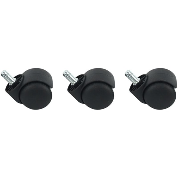 50mm Kontorstol Hjul - Sett med 5 - Svart