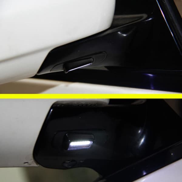 2 stk. LED-bakspejlslys til pyt under sidespejl til Alphard 20-serien Vellfire II, blå