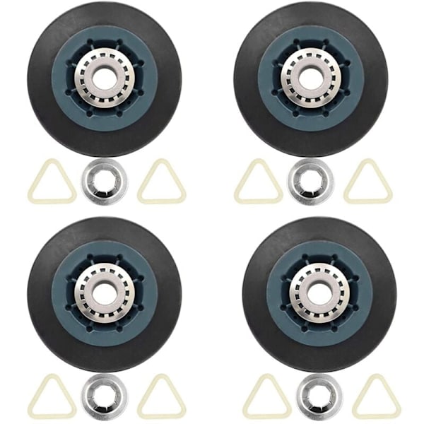 4-pack W10314173 torktumlare trumma rullar ersättning för torktumlare kompatibel med WPW10314173 torktumlare delar rulle trumma stöd kit