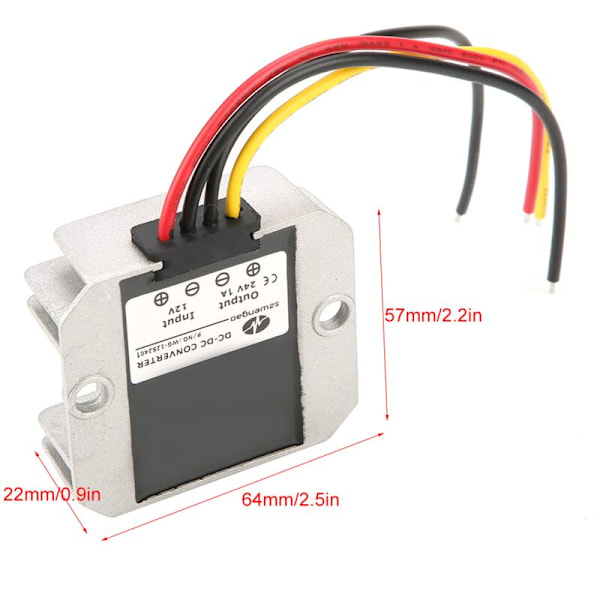 Boostkonverter 12V till 24V DC Spänningsregulator Strömförsörjning 1A 24W