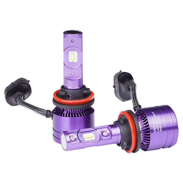 2 kpl/sarjaa V6S H8 H9 H11 -ajovalot/ 6000k ajovalopolttimo sumuvalon muunnossarja LED