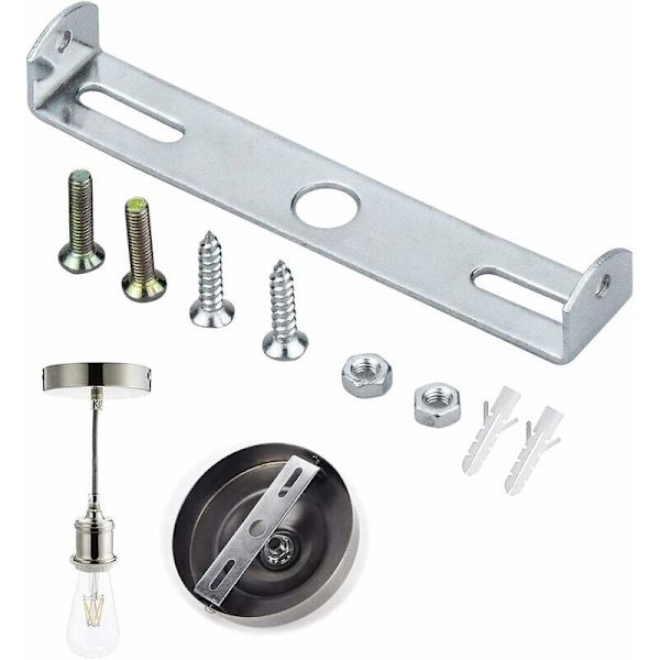 Tilbehør til anhengslamper og lysekroner, 4 stk. takplater for hengende lamper 95 mm, takfeste for anhengslamper med skruer, tilbehør for hjemmekontor