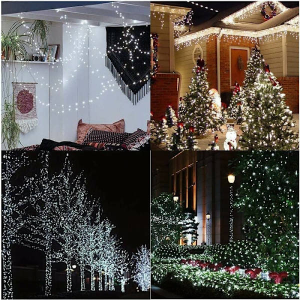 Innendørs Lyslenker [Sett med 2], 10M 100LED LED Lyslenker Innendørs og Utendørs Dekorasjonslys Feelyss for Soverom Jul Bryllup Fest H