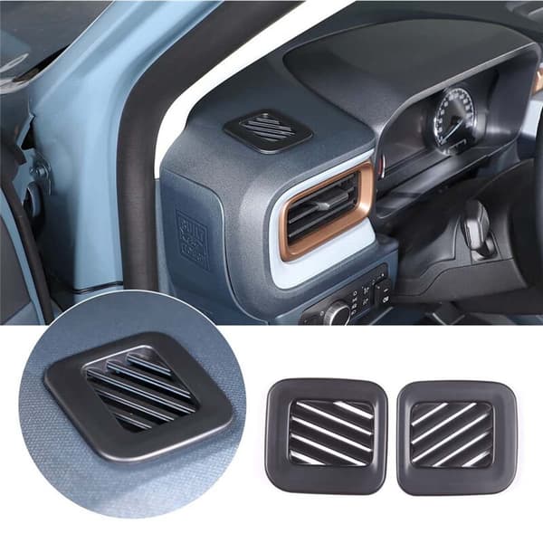Bil Centerkonsol Dashboard Side Air Vent Outlet Frame Cover Trim til 2022 2023 Tilbehør, Mat Sort