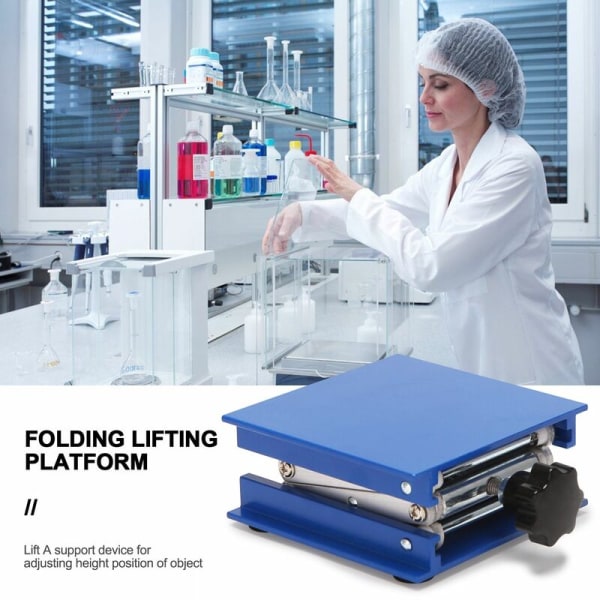 4 tommer aluminiumslegering lab lift sakselift platform/foldbar løftebordspudehøjdejustering til arbejde, eksperimenter