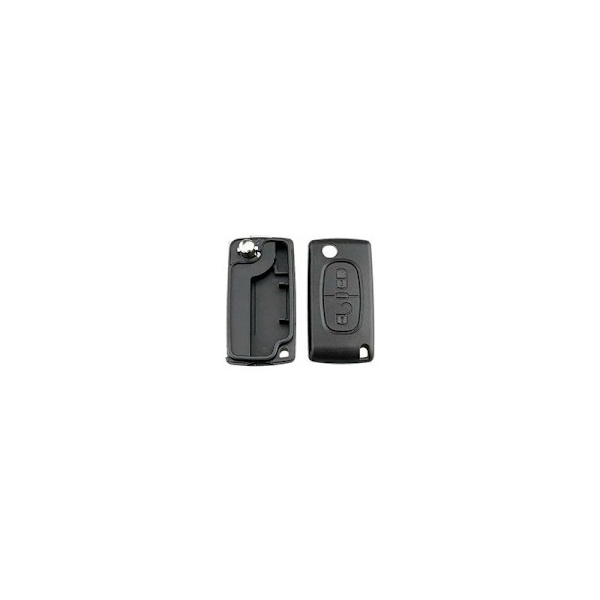 Knapper Nøgleskal Kompatibel CE0523 Foldbar Flip Nøgle til Peugeot 207 307 308 407 408 3008 5008 Citroen C2 C3 C4 C5 C6 C8 (2 Knapper, CE0523)