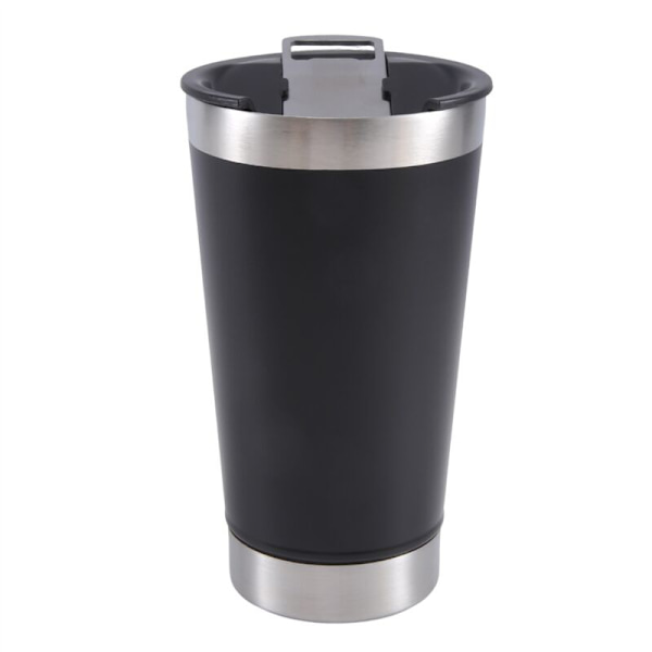Kalla Ölkoppar med Rostfritt Stål Flasköppnare Lock, Kaffe Te Isolerad Koppar, Värmeisolerad Glas