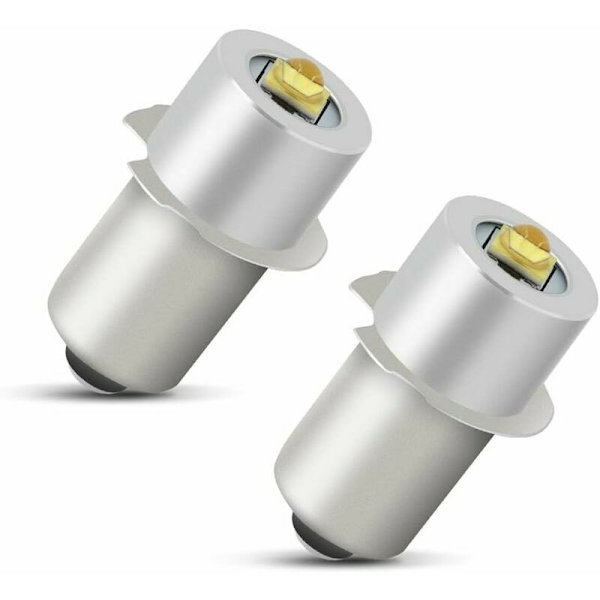 LED Lommelygte Pære 5W 6-24V P13.5S Høj Effekt Opgradering LED Pære Udskiftningssæt (2 Pak)