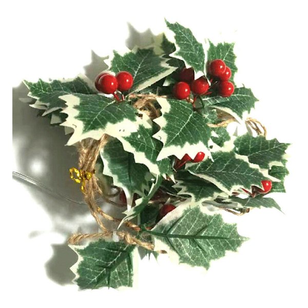 Julgransljus 2M 20LED Kott Röda Bär Klocka Julkrans Fairy Lights Med Fjärrkontroll För Jul Inomhus Utomhus Semester Nytt År