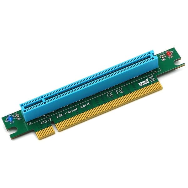 PCI-16X Riser-kort med 12V/3.3V Power LED til 1U/2U Server M.2 (NGFF) Key B+M Til Key M Adapter