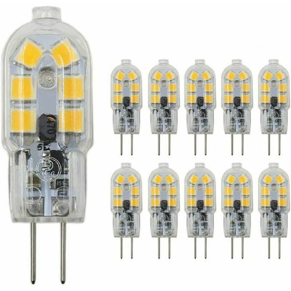 G4 LED-pære Dobbel Stift Sokkel G4 1,5W (tilsvarer 20W Halogenpære) 12V LED-pære Varmt Hvit 3000K, Egnet for Landskap Tak Under Belysning Is H