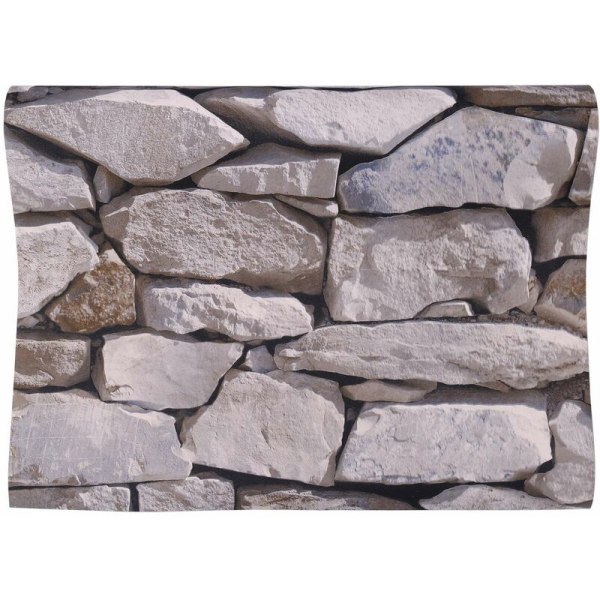 Nostalgisk 3D Tapet Solid Stone Kultur Malt Rock Farmhouse Wall Bakgrunn Tea Hotel 4