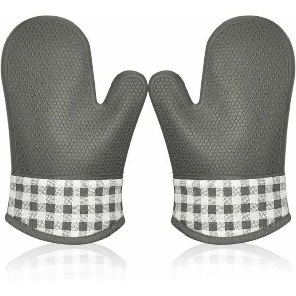 Silikoninen uuninvuosi, uuninvuosi kattilanaluslevy uuninvuosia uuninhanskat Gant Potholder-hanskat eristetty keittiö paksu uuninvuosi BBQ-keittohanskat Profe
