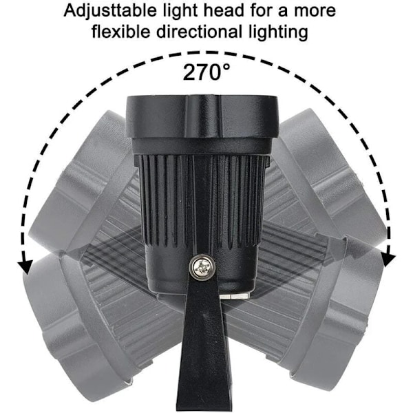 4 kpl COB LED-pistevalaisimia 5W 220V säädettävät puutarhavalaisimet piikillä Ulkovalaistus Puutarha Terassi (Lämmin valkoinen)