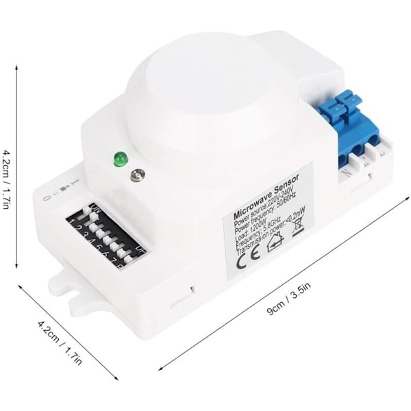 SK-600 Mikrobølgeovn Radar Sensor, 360 Graders Mini Radar Bevægelsessensor, Indbygget Bevægelsessensor Velegnet til LED, 220-240V