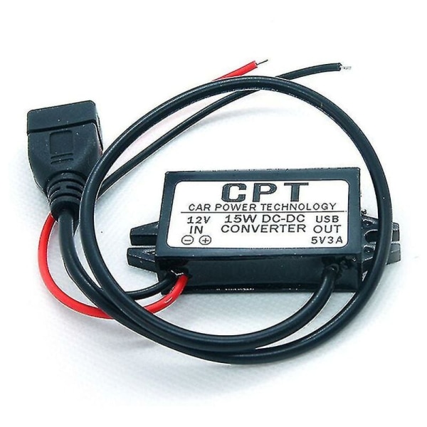 DC-DC-muunninmoduuli 12 V - 5 V USB-lähtötehoadapteri 3 A 15 W Hfmqv