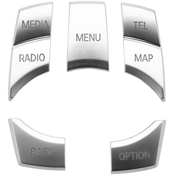 2X Bildekorasjonsdeksel for multimediaknapper i bil - 5-serie 7