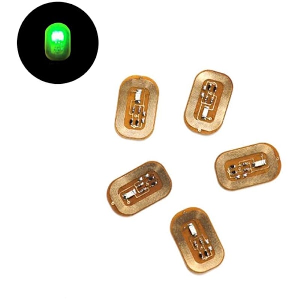 5 kpl NFC Flash -kynsilakkatarra LED paljas siru älykynsilamppu tehostus, vihreä valo