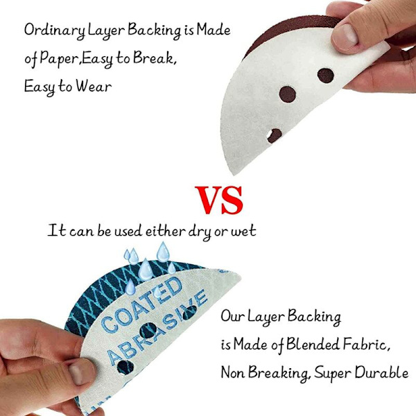 70 st Orbital Sander Sandpapper 5 tum 8 hål Slipning Disk Sandpapper Grit för Diamond Anti-Block Slipningsskivor