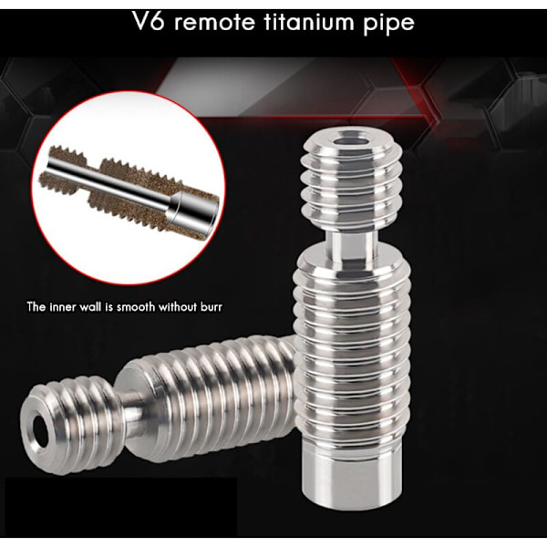 Egnet til 3D-printertilbehør TC4 Titanlegering Rør Fjernbetjening V6 Fuld Metal 1,75 mm (3 stk. Serie)